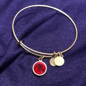 Ruby Alex and Ani Silver Bracelet